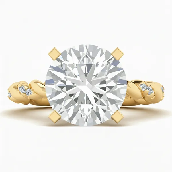 Elegant Swirl Diamond Ring - View 2