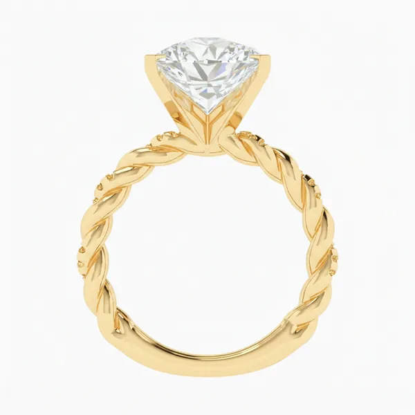 Elegant Swirl Diamond Ring - View 3