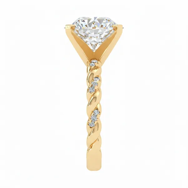 Elegant Swirl Diamond Ring - View 4