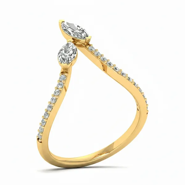 Stunning Channel Diamond Ring - Laboratory-Grown Diamond Ladies Ring