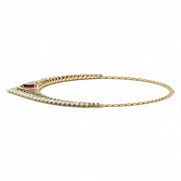Shimmering Filigree Diamond Necklace - View 2