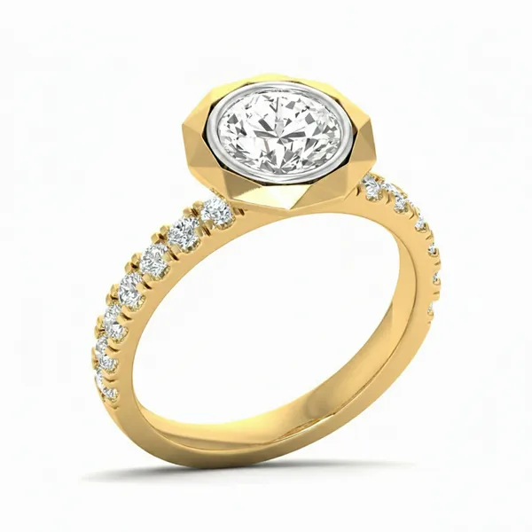 Stately Prong Diamond Ring - Laboratory-Grown Diamond Ladies Ring