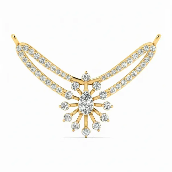 Shimmering Channel Diamond Mangalsutra - Laboratory-Grown Diamond Mangalsutra