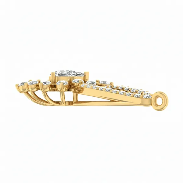 Shimmering Channel Diamond Mangalsutra - View 3