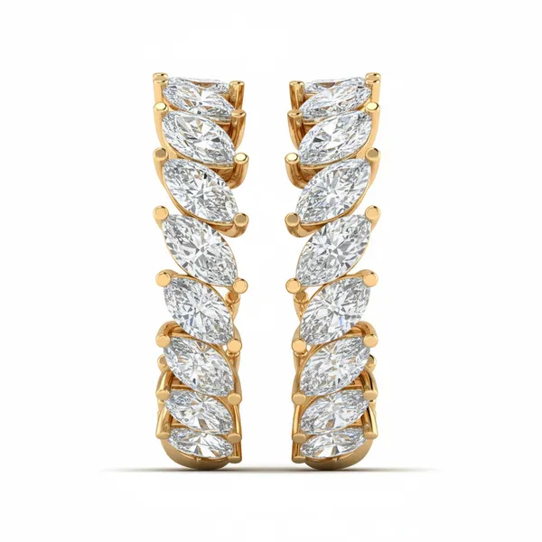 The Undine Lotus Multi-Stone Earrings - Laboratory-Grown Diamond Earrings