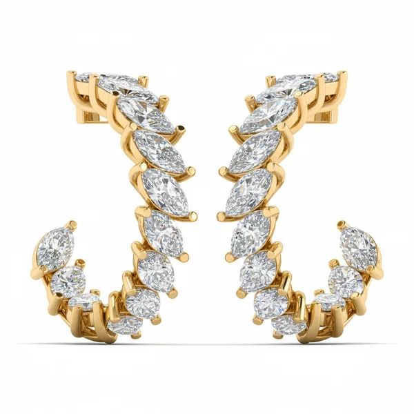 The Undine Lotus Multi-Stone Earrings - View 2