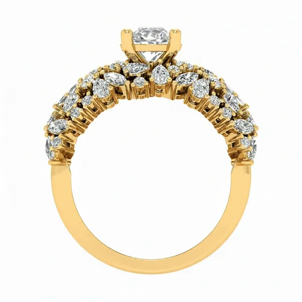 Stately Swirl Diamond Ring - View 3