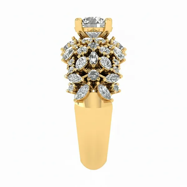 Stately Swirl Diamond Ring - View 4