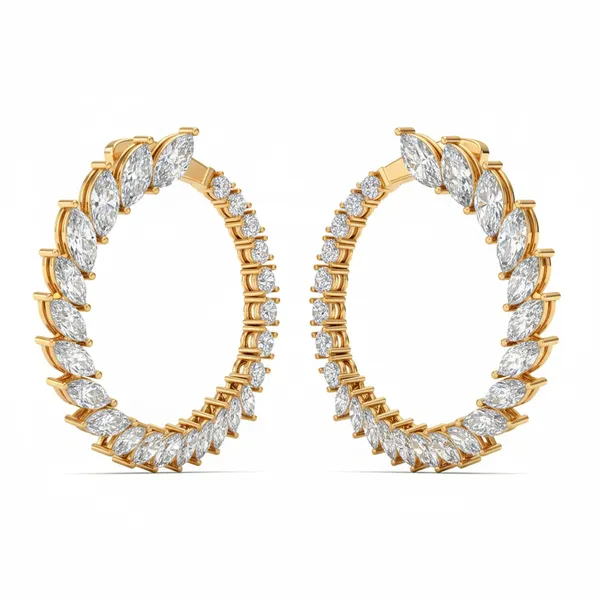 The Auraline Peony Drop Earrings - View 2