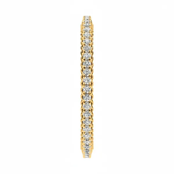 Sophisticated Hinged Diamond Bangle - View 3