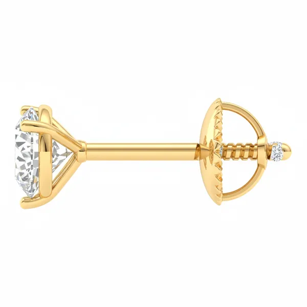 Estella Arch Solitaire Earrings - View 3