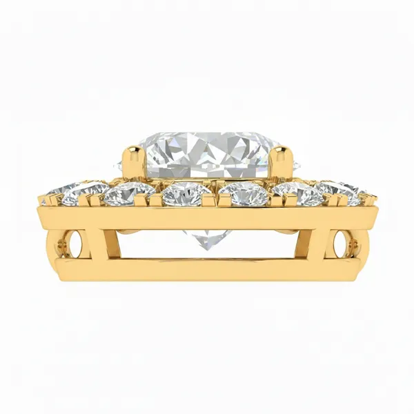 Lustrous Sunburst Diamond Pendant - View 4