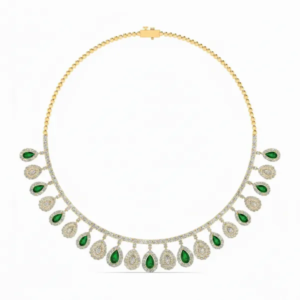 Graceful Celestial Diamond Necklace - Laboratory-Grown Diamond Necklace