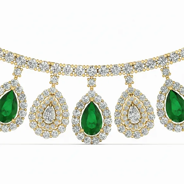 Graceful Celestial Diamond Necklace - View 4