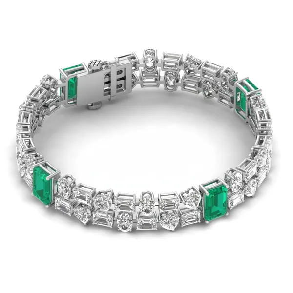 Enchanting Modern Diamond Bracelet - View 4