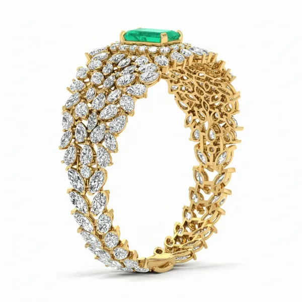 Serene Regal Diamond Bangle - View 2