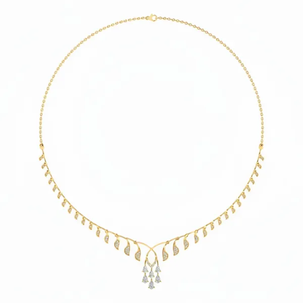 Bold Filigree Diamond Necklace - Laboratory-Grown Diamond Necklace