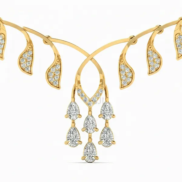 Bold Filigree Diamond Necklace - View 4