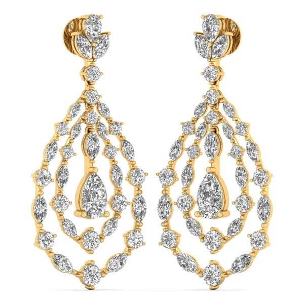 Embera Swan Grand Cascade Earrings - View 2