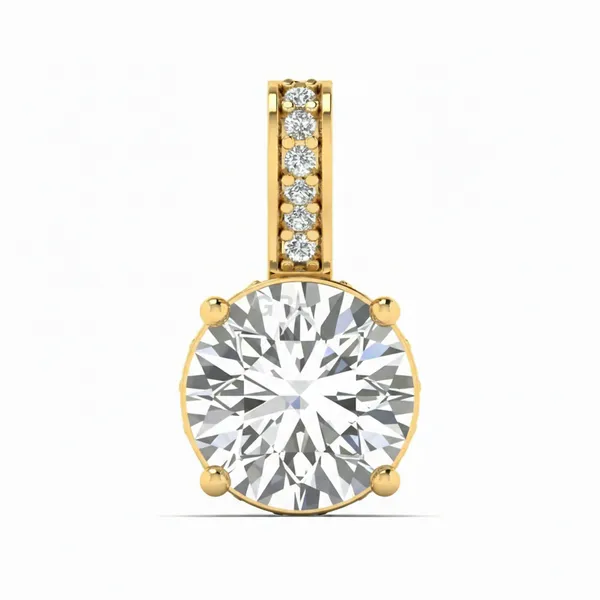 Exquisite Crescent Diamond Pendant - Laboratory-Grown Diamond Pendant