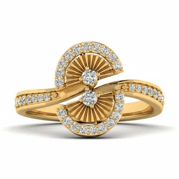 Ethereal Ribbon Diamond Ring - View 2