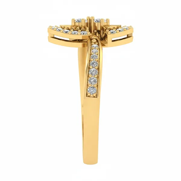 Ethereal Ribbon Diamond Ring - View 4