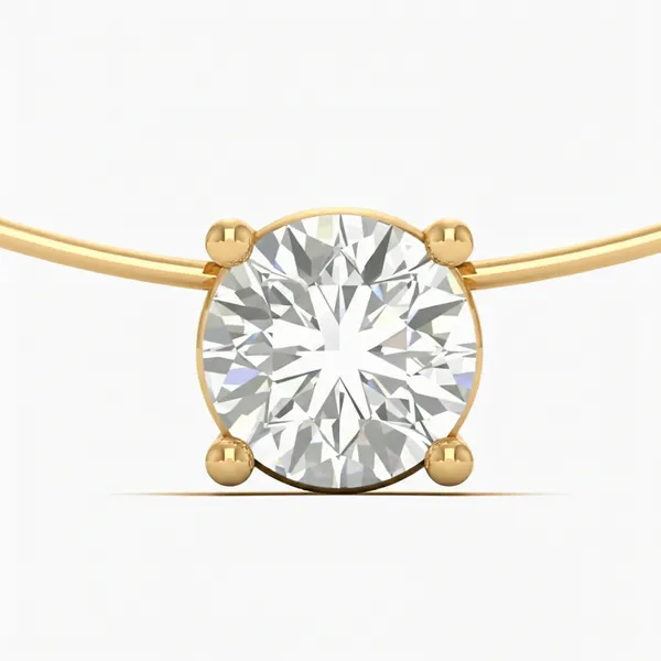 Graceful Modern Diamond Necklace - View 4