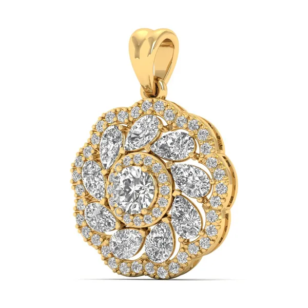 Dazzling Emerald-Cut Diamond Pendant - View 2