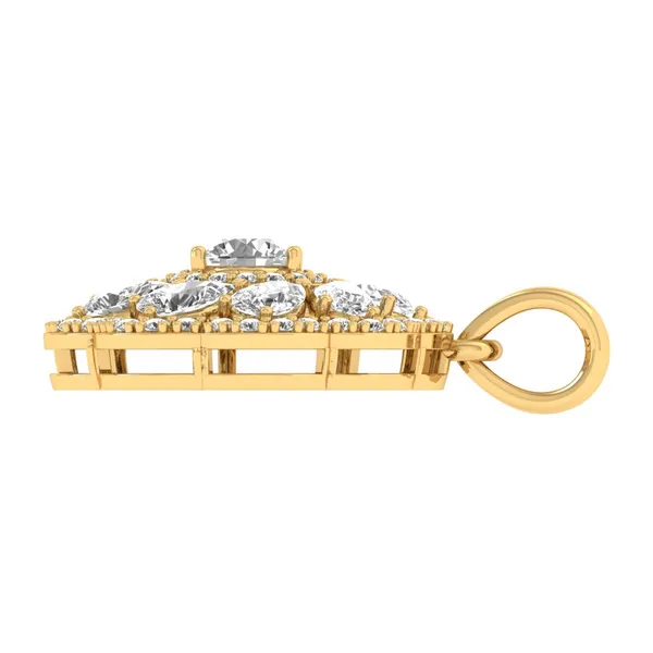 Dazzling Emerald-Cut Diamond Pendant - View 3
