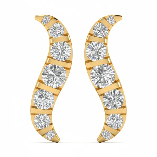 The Isadora Ribbon Bouquet Earrings - Laboratory-Grown Diamond Earrings