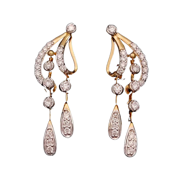 Majestic Harmony Diamond Earring & Mangalsutra Set - View 2