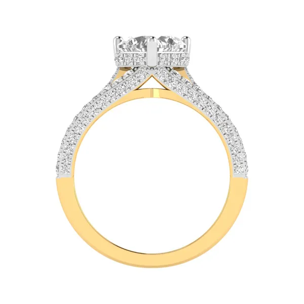 Resplendent Three-Stone Diamond Ring - View 3
