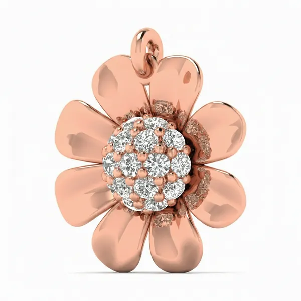 Celestial Filigree Diamond Pendant - View 2