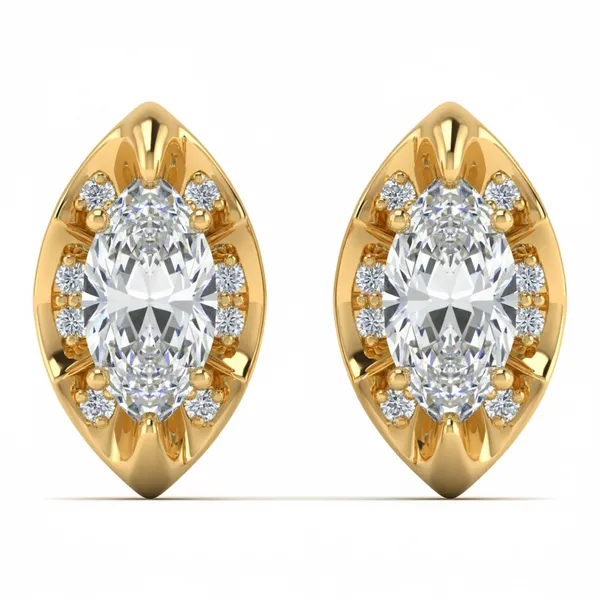 Reine Solo Stone Earrings - Laboratory-Grown Diamond Stud Earrings