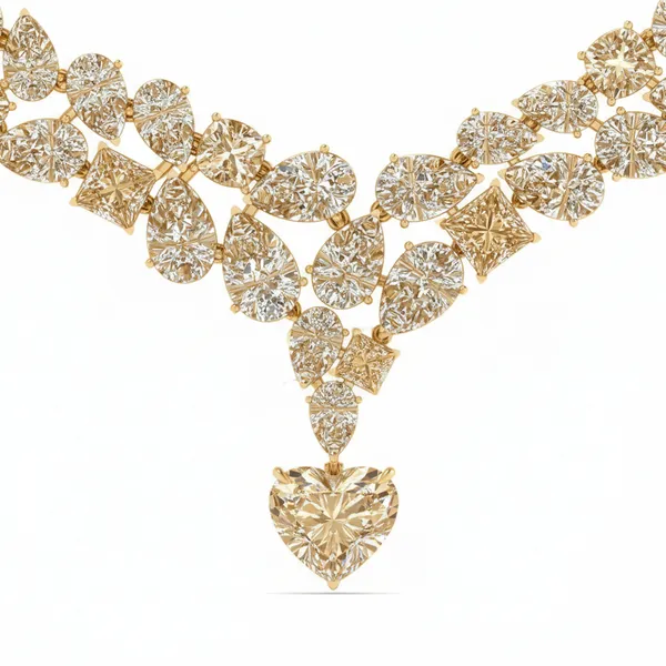 Opulent Celestial Diamond Necklace - View 4