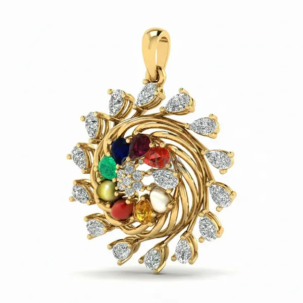 Polished Marquise Diamond Pendant - View 2