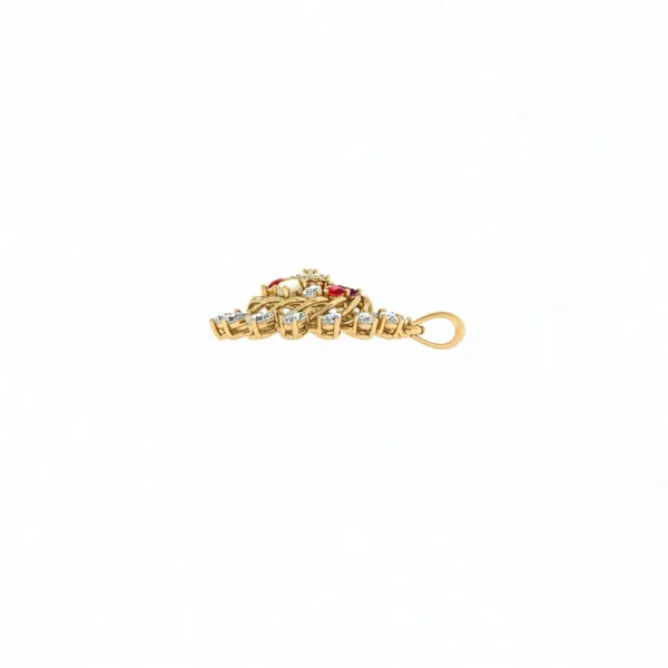 Polished Marquise Diamond Pendant - View 3