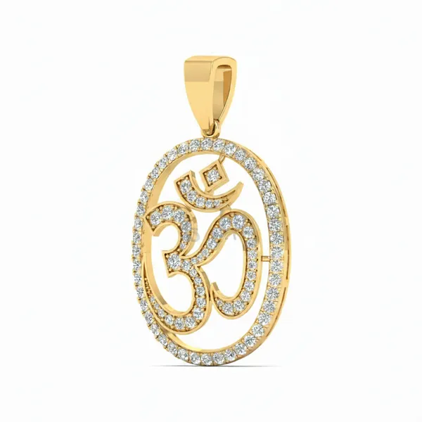 Sculptural Vintage Diamond Pendant - View 2