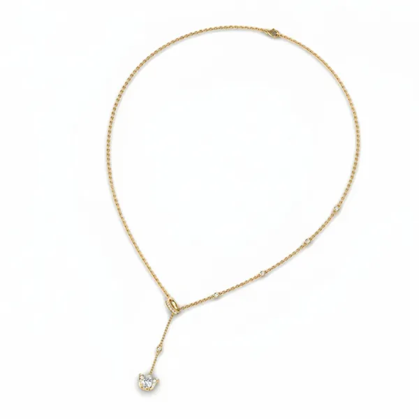 Shimmering Sunrise Diamond Necklace - View 3