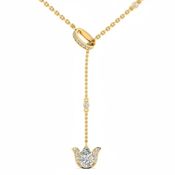 Shimmering Sunrise Diamond Necklace - View 4