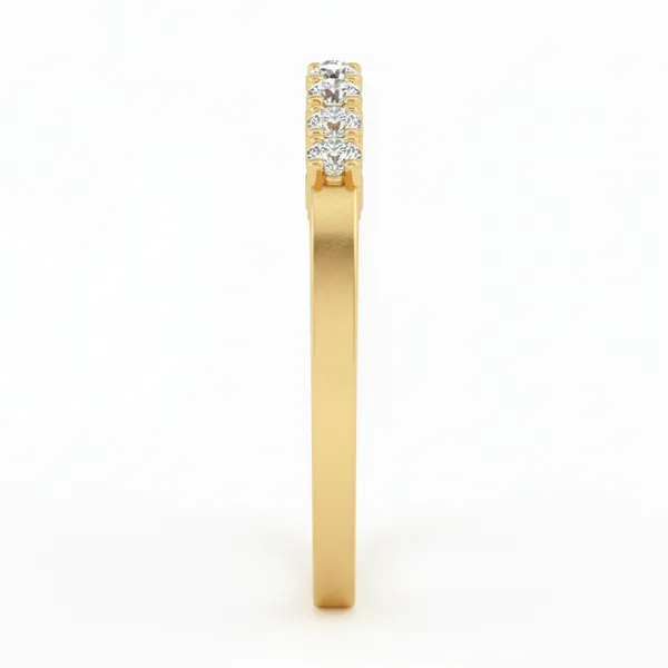 Golden Modern Diamond Ring - View 4