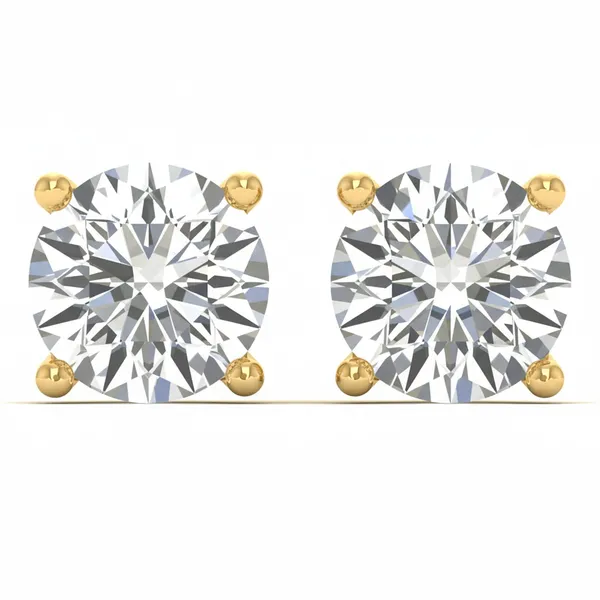 The Briolette Crest Solitaire Studs - Laboratory-Grown Diamond Earrings