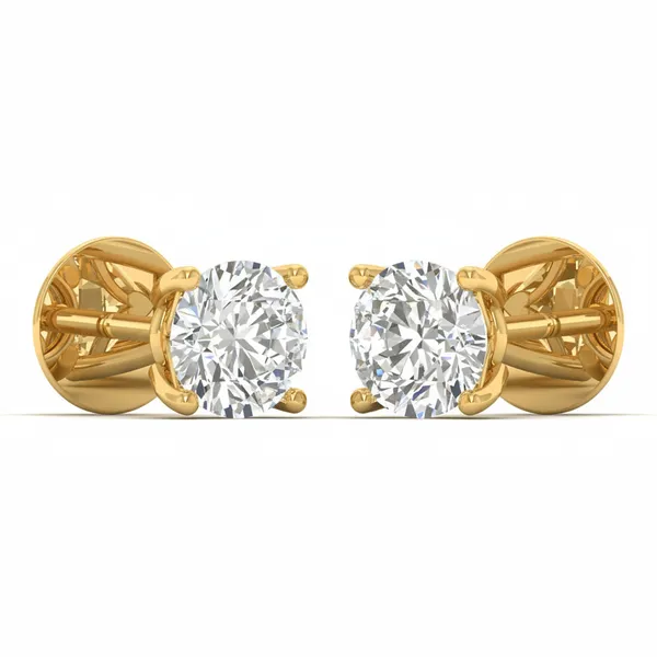 The Briolette Crest Solitaire Studs - View 2