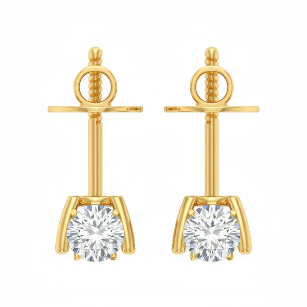 The Briolette Crest Solitaire Studs - View 4