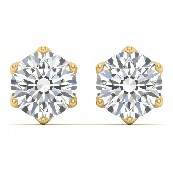 Athena Solitaire Studs - Laboratory-Grown Diamond Earrings