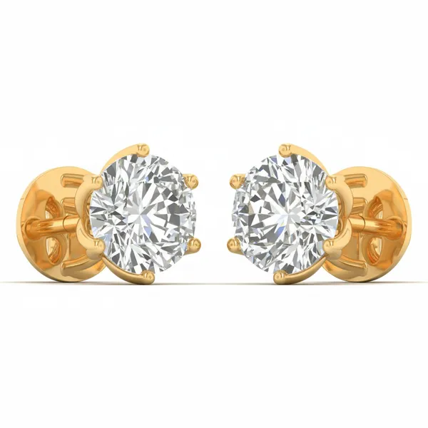 Athena Solitaire Studs - View 2