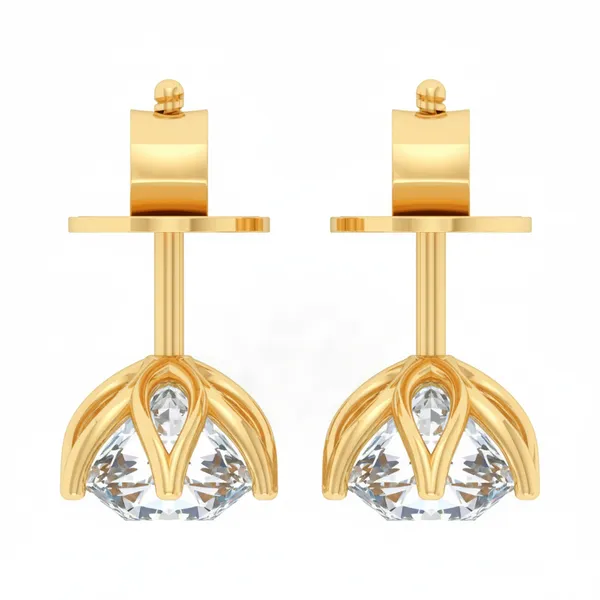 Athena Solitaire Studs - View 4
