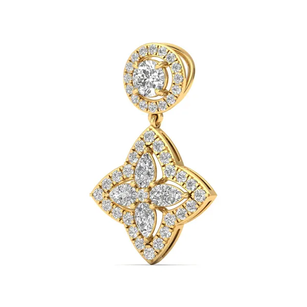 Timeless Leaf Diamond Pendant - View 2