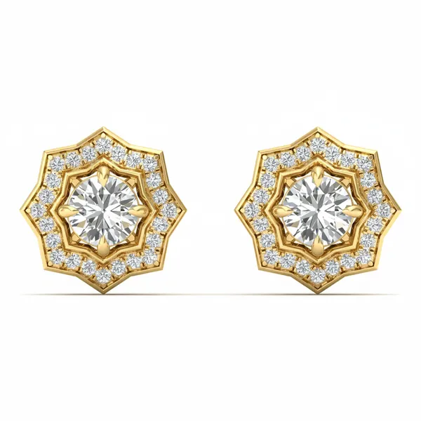 Gardenia Swan Drop Earrings - Laboratory-Grown Diamond Earrings