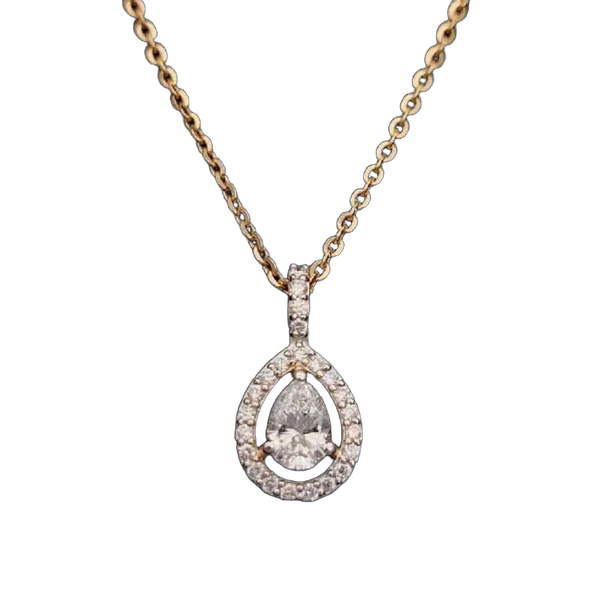 Charming Blossom Diamond Pendant with Chain - Laboratory-Grown Diamond Pendant with Chain